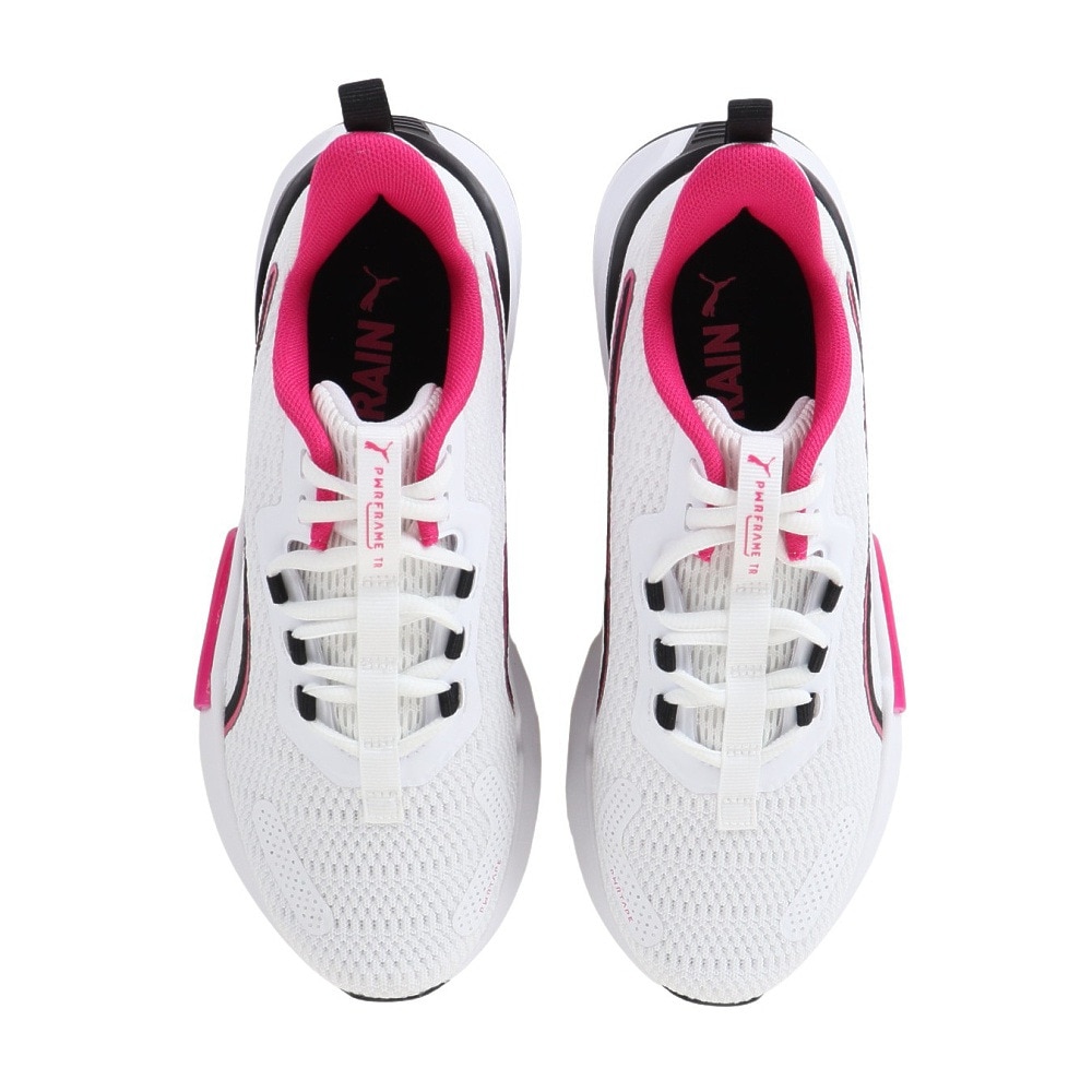 プーマ（PUMA）（レディース）スポーツシューズ パワーフレーム 2 白 しろ シロ ホワイト 37789104 トレーニング ランニング スポーツ スタジオ 軽量 柔軟性