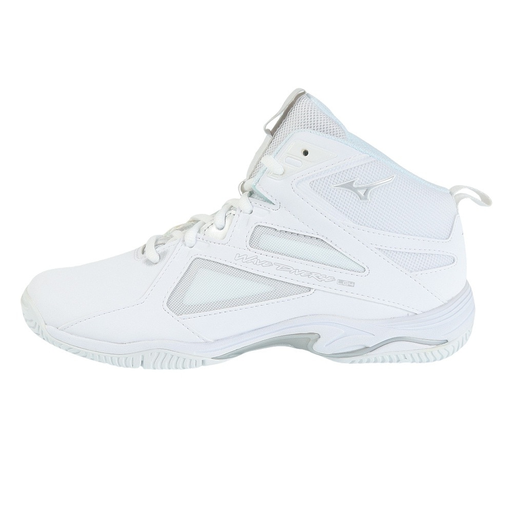 ミズノ（MIZUNO）（メンズ、レディース）スニーカー ウエーブダイバースLG4 ホワイト シルバー K1GF227101 フィットネス シューズ ジム 室内 ハイカット