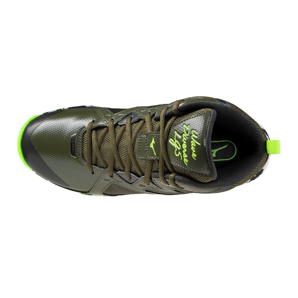 ミズノ（MIZUNO）（メンズ、レディース）スタジオシューズ ウエーブダイバース LG 5 Ltd ダークグリーン 31GF257512 スニーカー