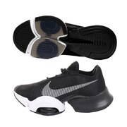 ナイキ（NIKE）（レディース）エア ズーム スーパーレップ2 CU5925-001 フィットネス ジム ブラック 黒 レディース スニーカー シューズ  室内 運動靴