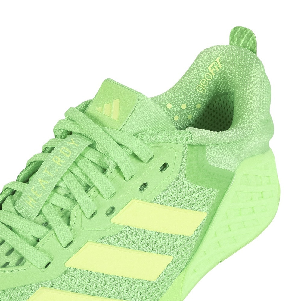 アディダス（adidas）（レディース）ジムシューズ トレーニングシューズ ドロップセット 3 グリーン JR1676 ランニングシューズ スニーカー