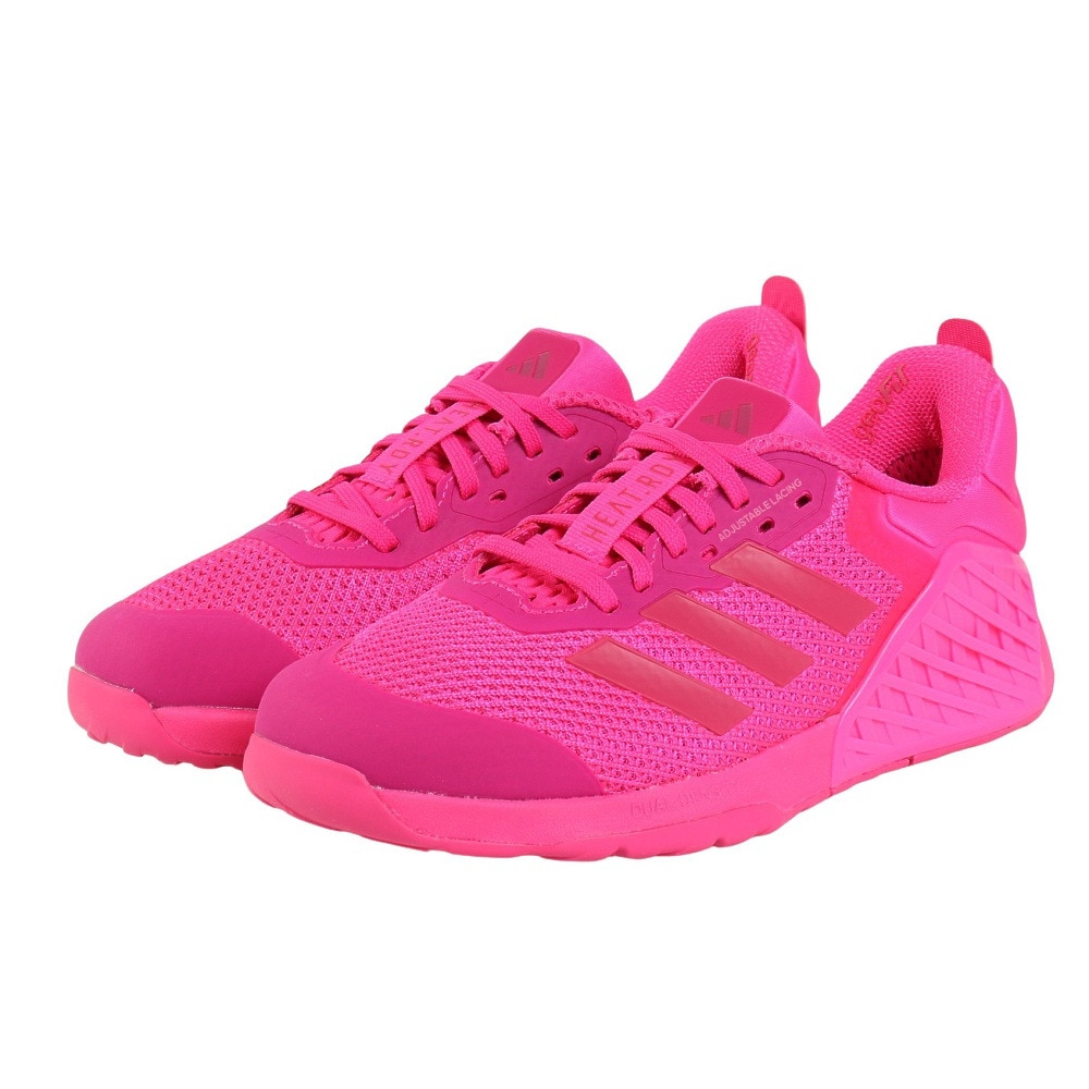 アディダス（adidas）（レディース）ジムシューズ トレーニングシューズ ドロップセット 3 トレーニングシューズ JR1677