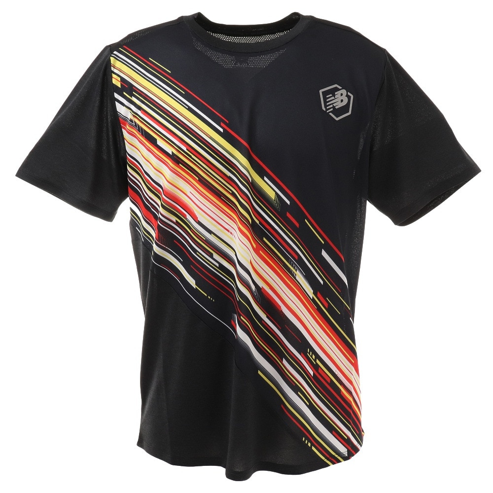 ニューバランス（new balance）（メンズ）ランニング ランニングウェア メンズ Tシャツ 半袖 HANZO TRAINING ショートスリーブ AMT03210BK ナイトラン