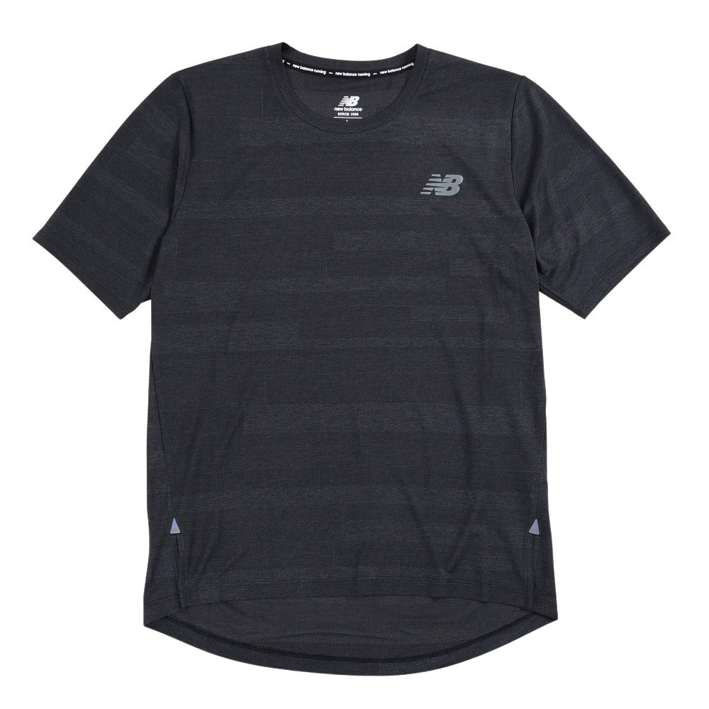 ニューバランス（new balance）（メンズ）ランニング ランニングウェア メンズ Tシャツ 半袖 Q SPEED ジャガード ショートスリーブ AMT03261BKH ナイトラン