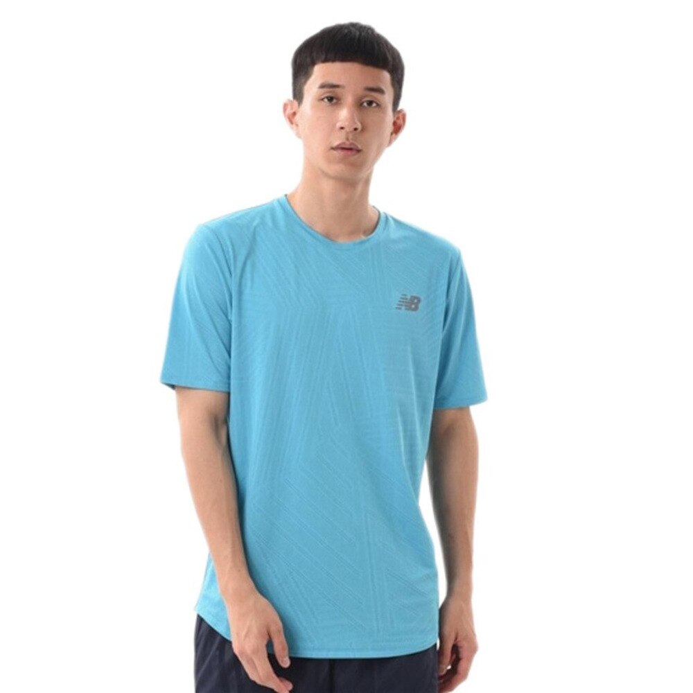 ニューバランス（new balance）（メンズ）ランニング Q Speed ジャガード ショートスリーブ Tシャツ 半袖 AMT11278VLS  スポーツ用品はスーパースポーツゼビオ