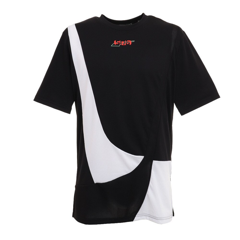  スクランブル scRUNble ランニング フォームストリップ Tシャツ 521133 01 BLK