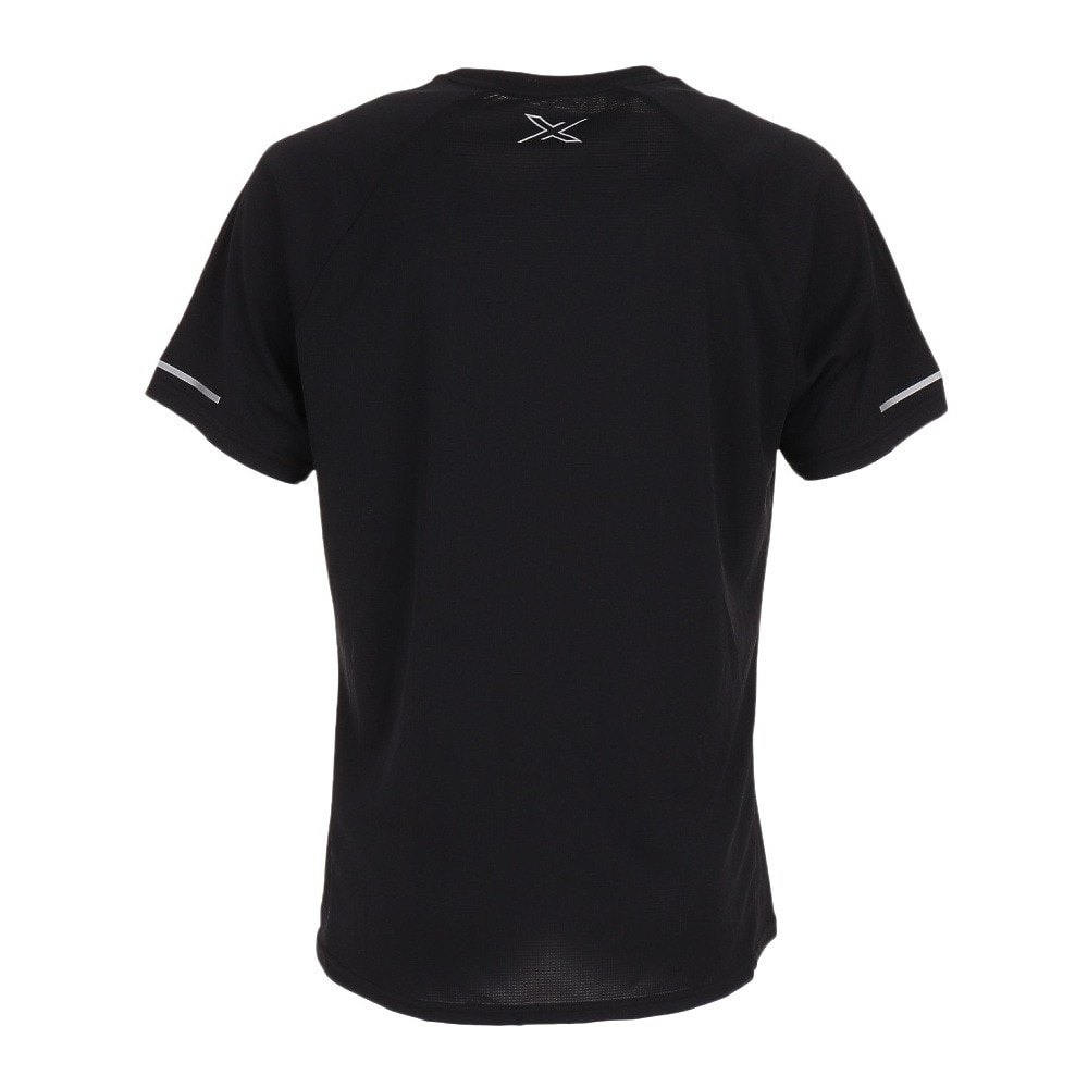 ツー・タイムズ・ユー（2XU）（メンズ）ランニングウェア Tシャツ 半袖 エアロ MR6557A-BLK/SRF