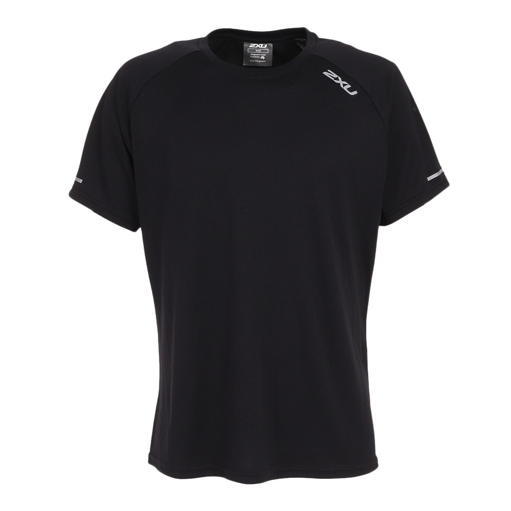ツー・タイムズ・ユー（2XU）（メンズ）ランニングウェア Tシャツ 半袖 エアロ MR6557A-BLK/SRF