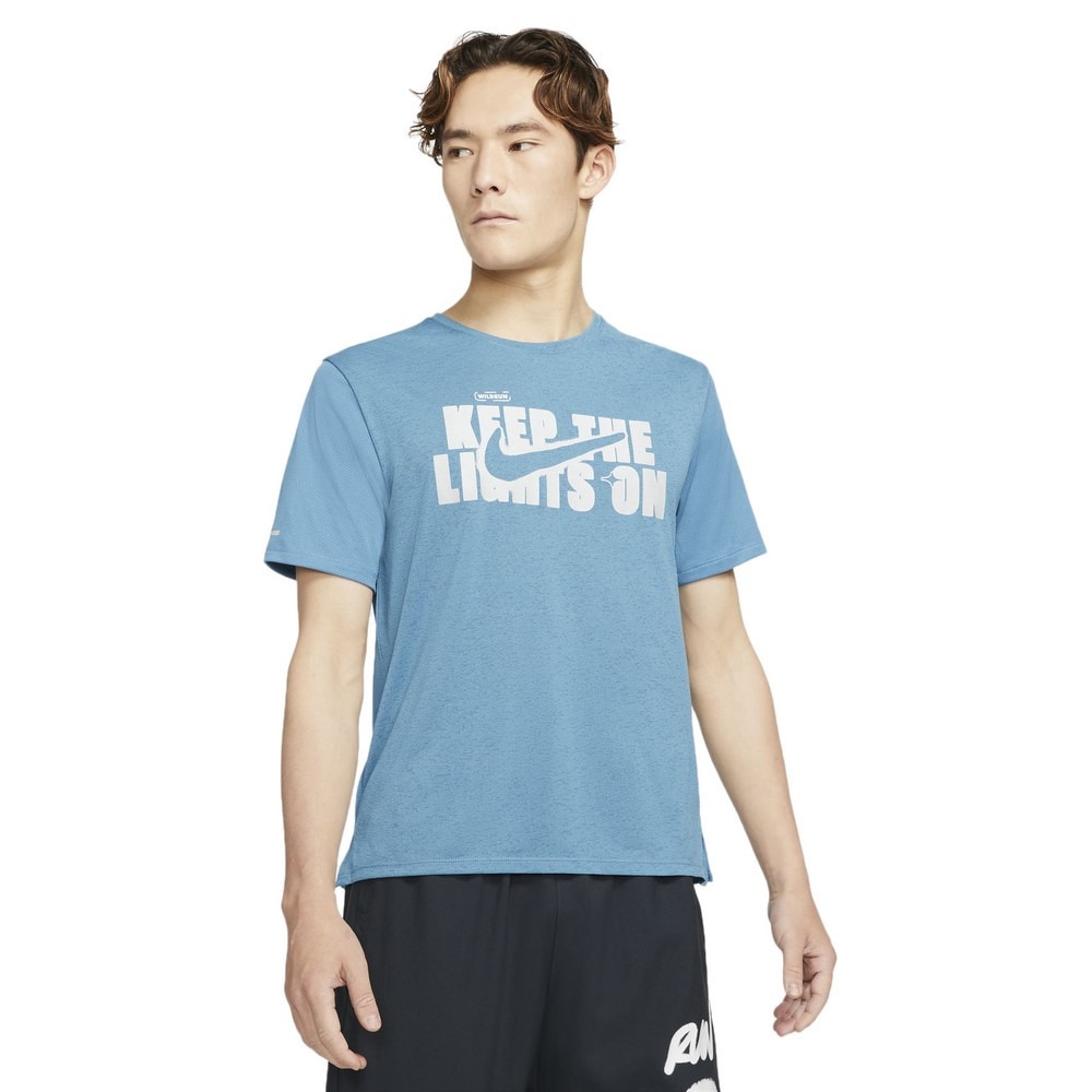 ナイキ（NIKE）（メンズ）ランニング ランニングウェア メンズ Tシャツ 半袖 Dri-FIT マイラー ワイルド ラン プリンテッド  DD5277-415