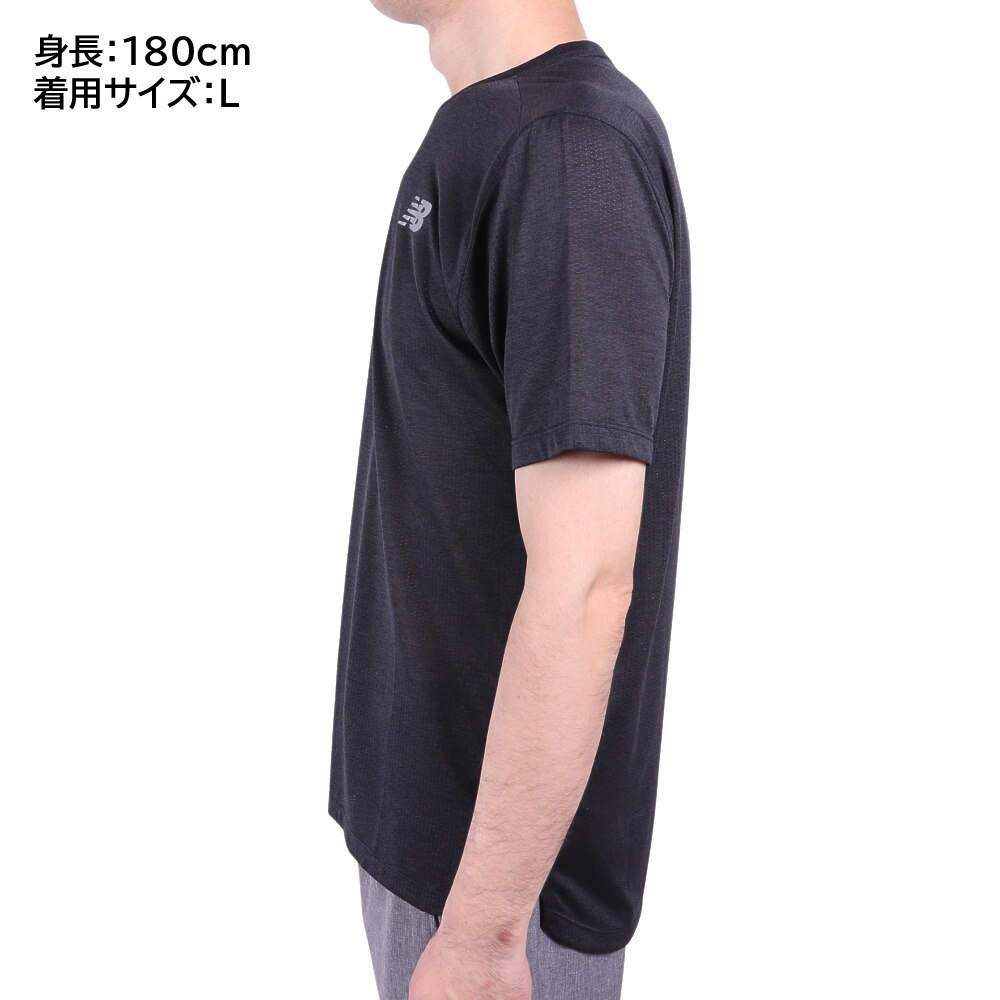 ニューバランス（new balance）（メンズ）Impact Run 半袖Tシャツ MT21262BK
