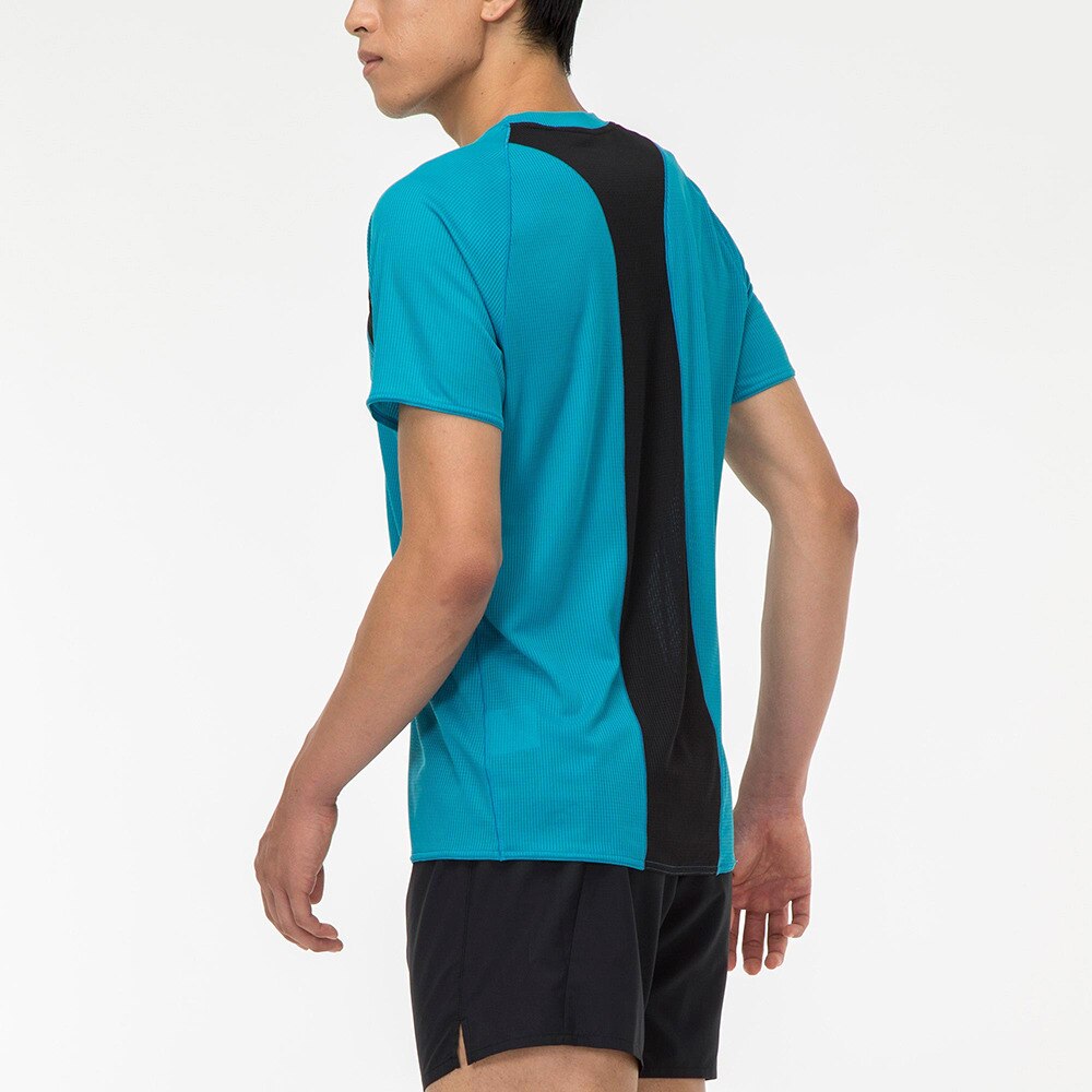 ミズノ MIZUNOドライエアロフロープレミアムTシャツ(オーロラ) (メンズ) ランニング ウエア ランニングシャツ(J2MAA002)