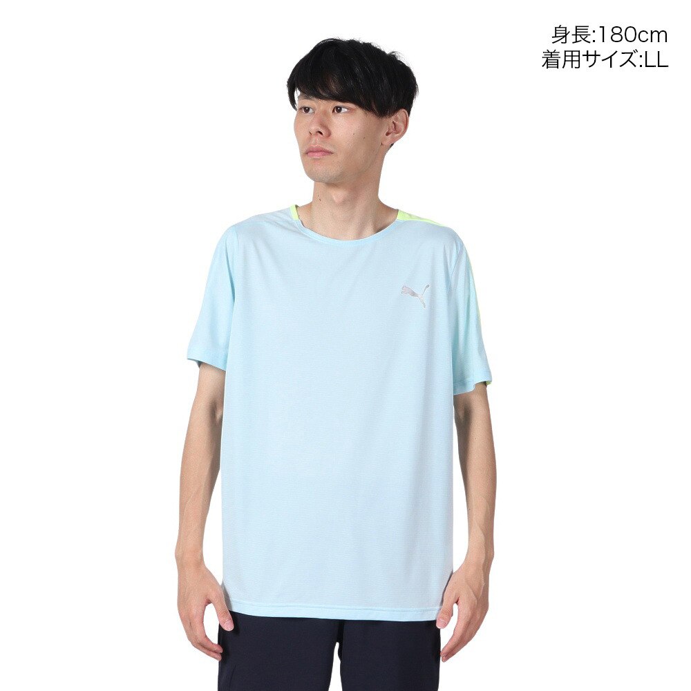 プーマ（PUMA）（メンズ）ドライ 速乾 ドライプラス ランニング 半袖シャツ 522287 20 LBLU