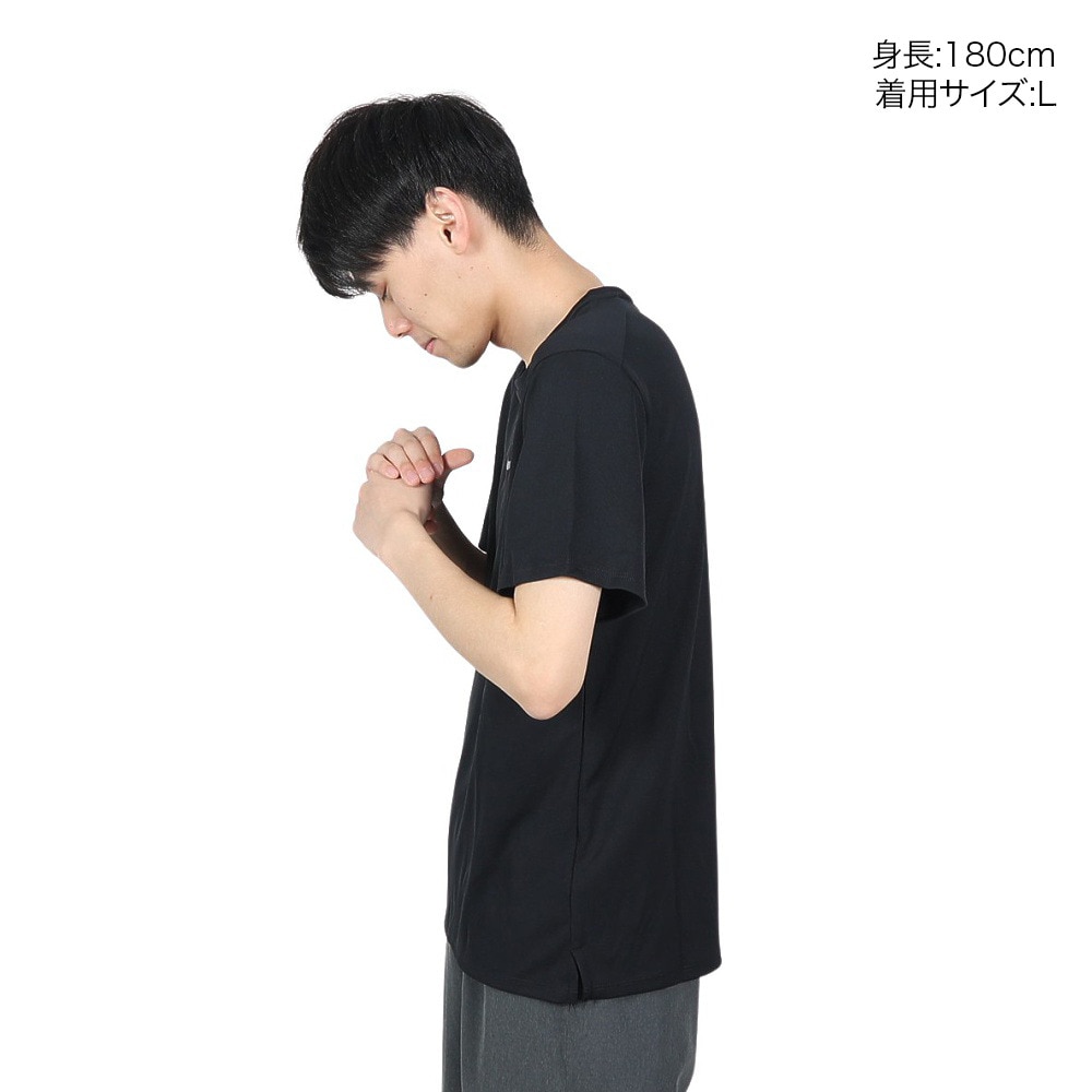 ナイキ（NIKE）（メンズ）Tシャツ 半袖 ドライフィト UV マイラー 半袖トップ DV9316-010 ブラック