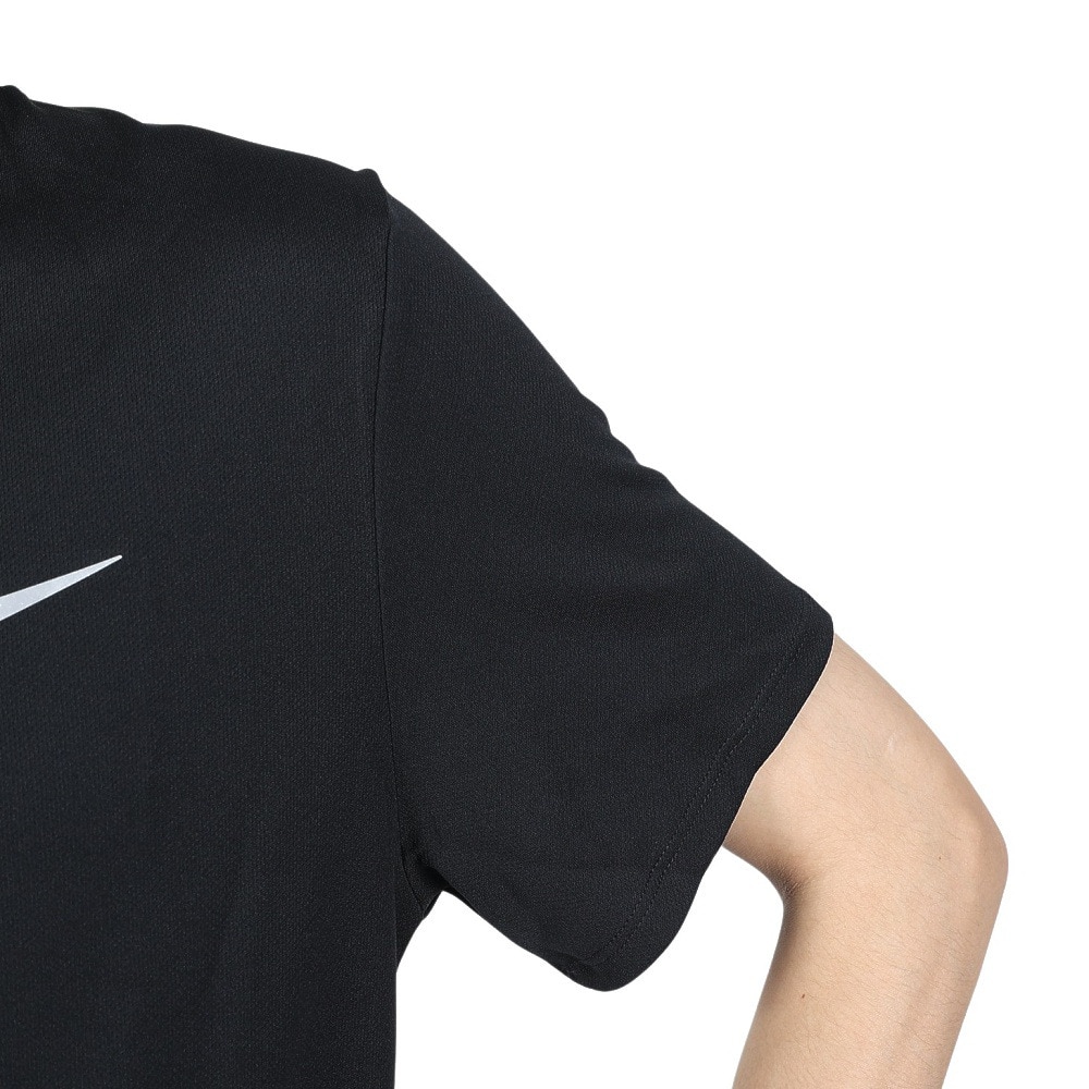 ナイキ（NIKE）（メンズ）Tシャツ 半袖 uv 速乾 ブラック 黒 マイラー 半袖トップ ドライフィット DV9316-010