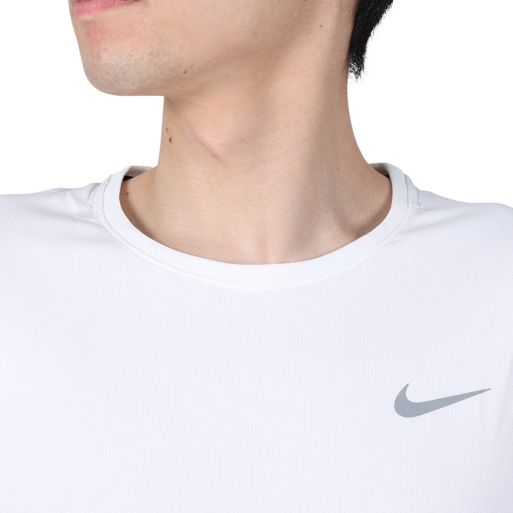ナイキ（NIKE）（メンズ）Tシャツ 半袖 uv 速乾 ホワイト 白 マイラー 半袖トップ ドライフィット DV9316-100