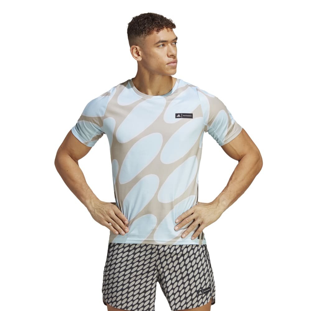 アディダス（adidas）（メンズ）adidas×マリメッコ ランアイコン スリーストライプス半袖Tシャツ EUY64-HR8184  スポーツ用品はスーパースポーツゼビオ