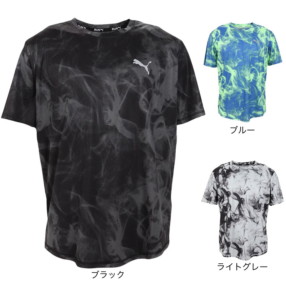 プーマ（PUMA）（メンズ）RUN FAVORITE AOP グラフィック 半袖Tシャツ 523623 92 BLU