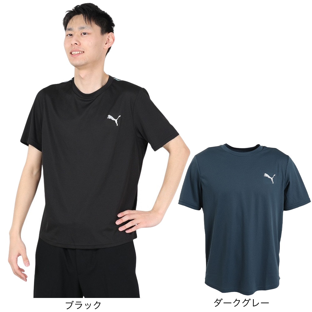プーマ（PUMA）（メンズ）半袖Tシャツ メンズ RUN ドライプラス  523773 16 DGRY