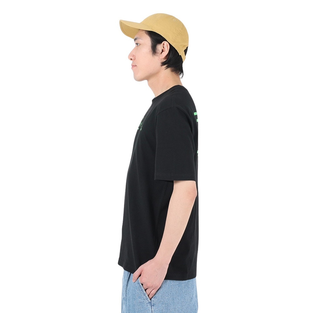 アディダス（adidas）（メンズ）半袖 Tシャツ メンズ 黒 ルーズフィットシャツ シグネチャー JLS98-GV1348