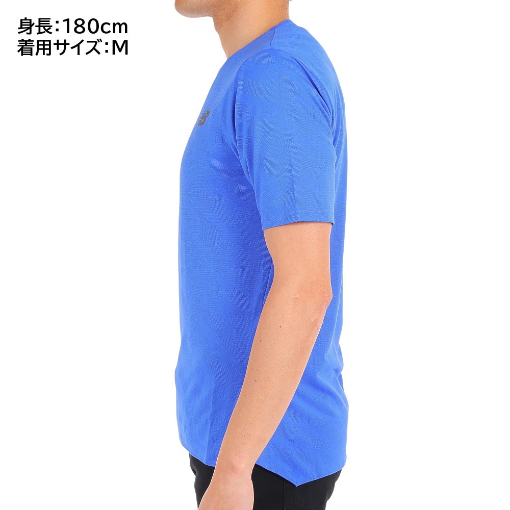 ニューバランス（new balance）（メンズ）半袖Tシャツ メンズ Q Speed ジャカード MT23281MIB
