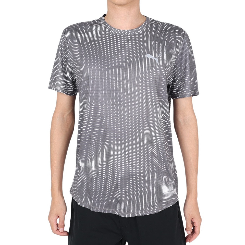 プーマ（PUMA）（メンズ）半袖Tシャツ メンズ RUN FAVORITE AOP 524549 15 GRY
