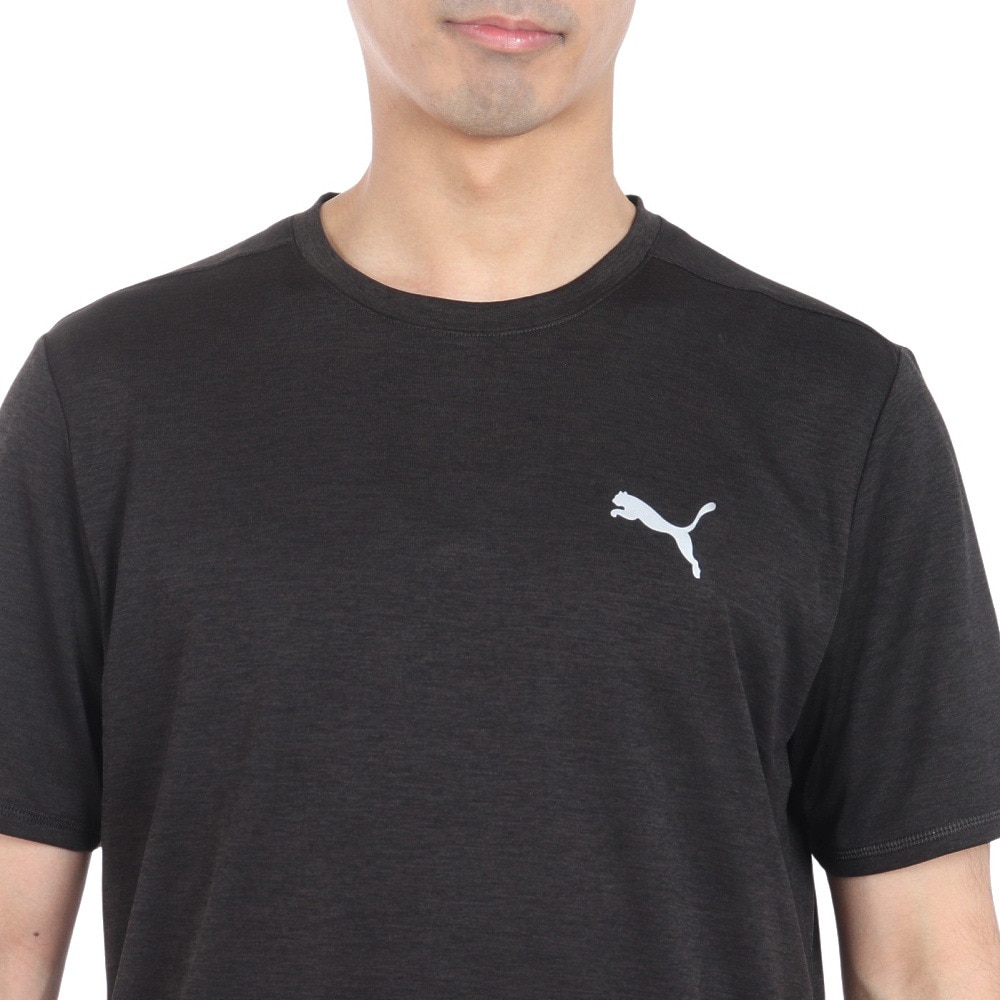 プーマ（PUMA）（メンズ）ランニング ラン フェイバリット ヘザー 半袖 Tシャツ 523683 01 BLK