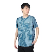 (メンズ)ランニング ラン フェイバリット AOP 半袖Tシャツ 524549 21 BGRY
