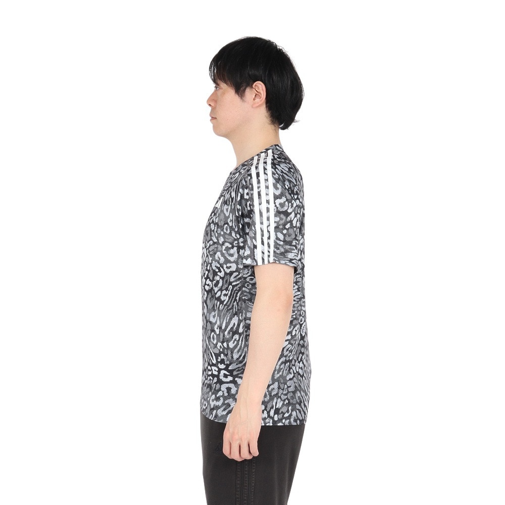 アディダス（adidas）（メンズ）オウン ザ ラン クライマクール スリーストライプス 半袖Tシャツ KVL33-JC7397