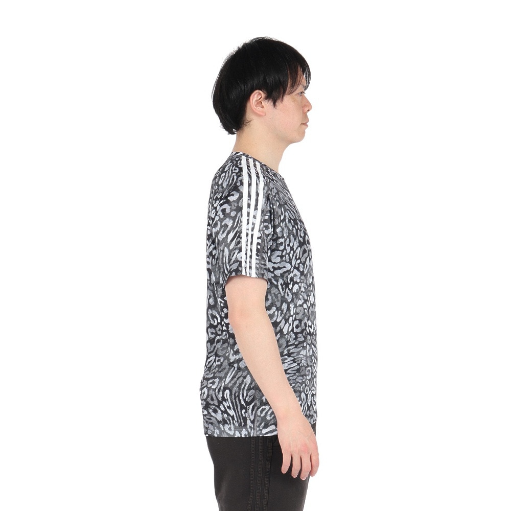 アディダス（adidas）（メンズ）オウン ザ ラン クライマクール スリーストライプス 半袖Tシャツ KVL33-JC7397