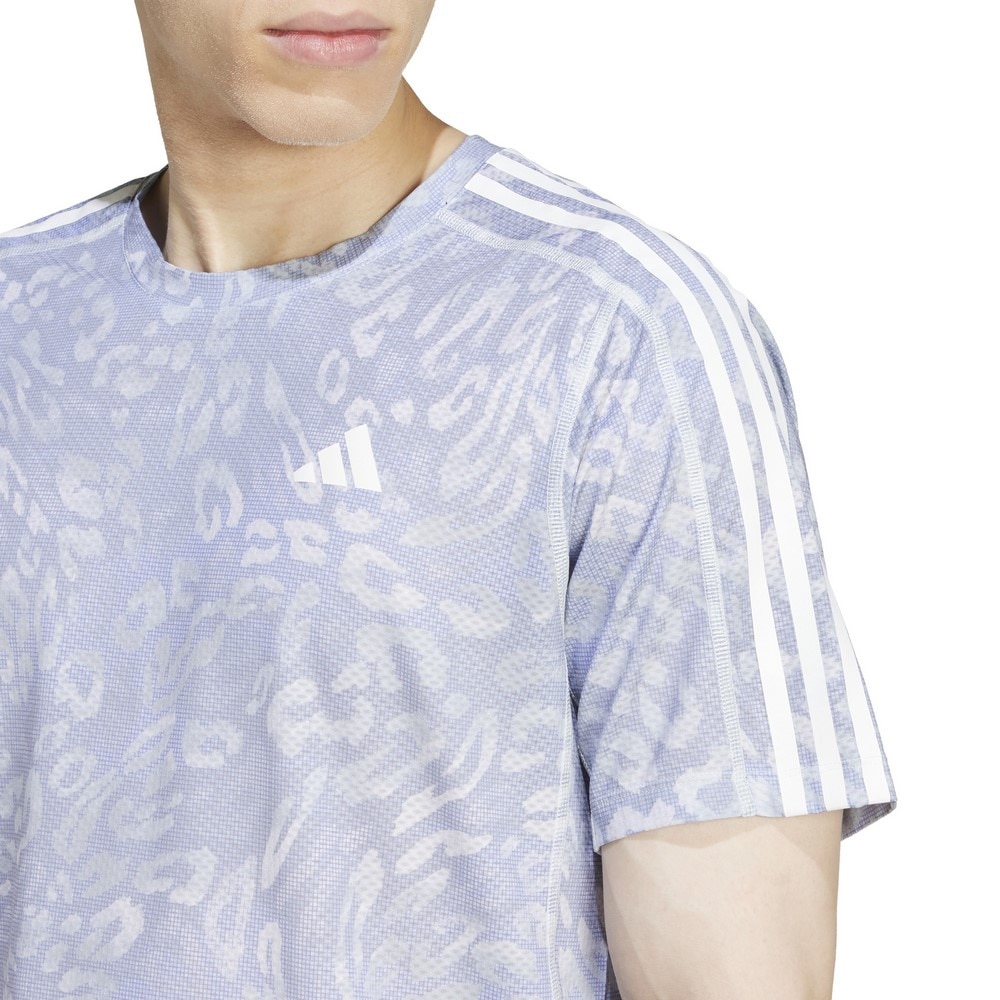 アディダス（adidas）（メンズ）オウン ザ ラン クライマクール スリーストライプス半袖Tシャツ KVL33-JD7774