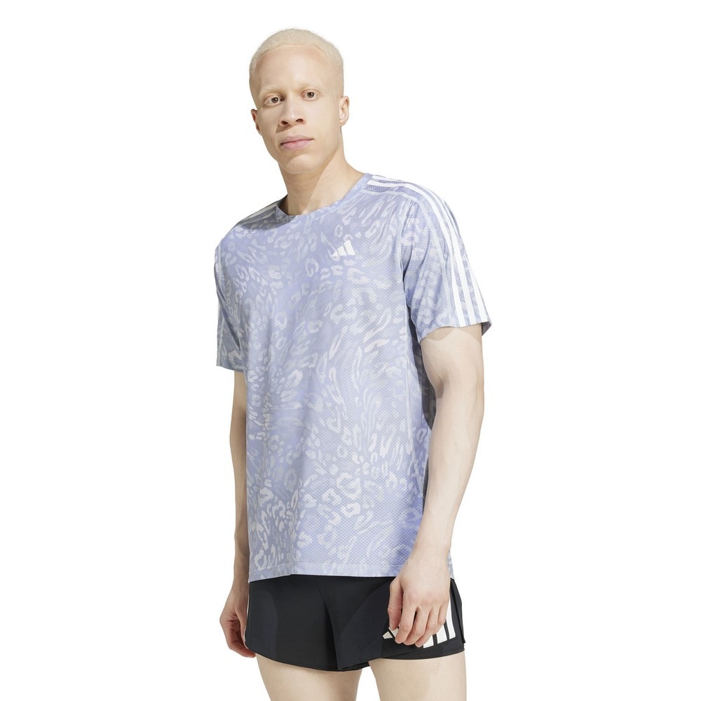 アディダス（adidas）（メンズ）オウン ザ ラン クライマクール スリーストライプス半袖Tシャツ KVL33-JD7774
