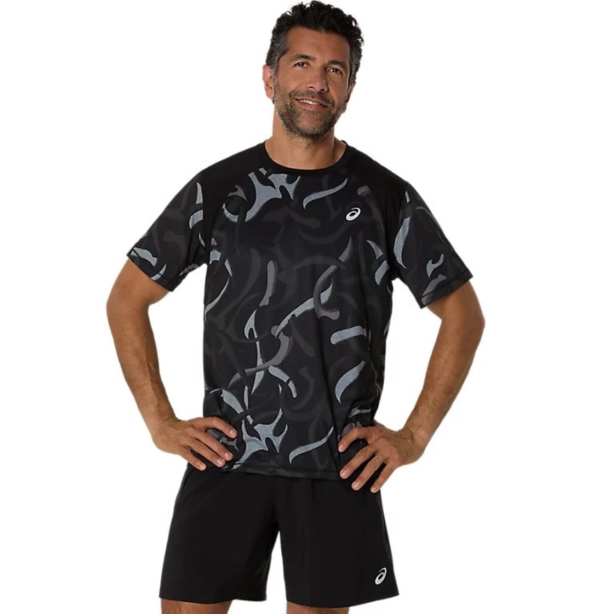 アシックス（ASICS）（メンズ）ROADランニンググラフィック半袖シャツ 2011D092.001