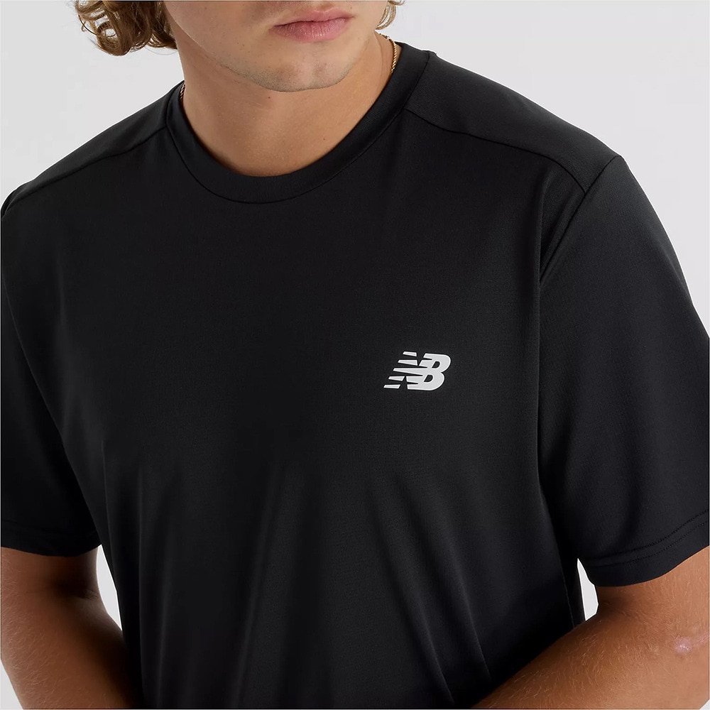 ニューバランス（new balance）（メンズ）スポーツラン 半袖Tシャツ MT51801BK