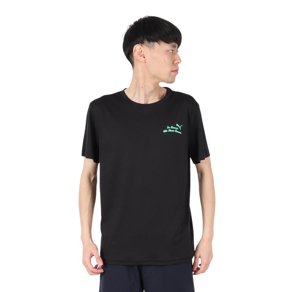 プーマ（PUMA）（メンズ）グラフィック ラン スローガンTシャツ 527226 01 BLK