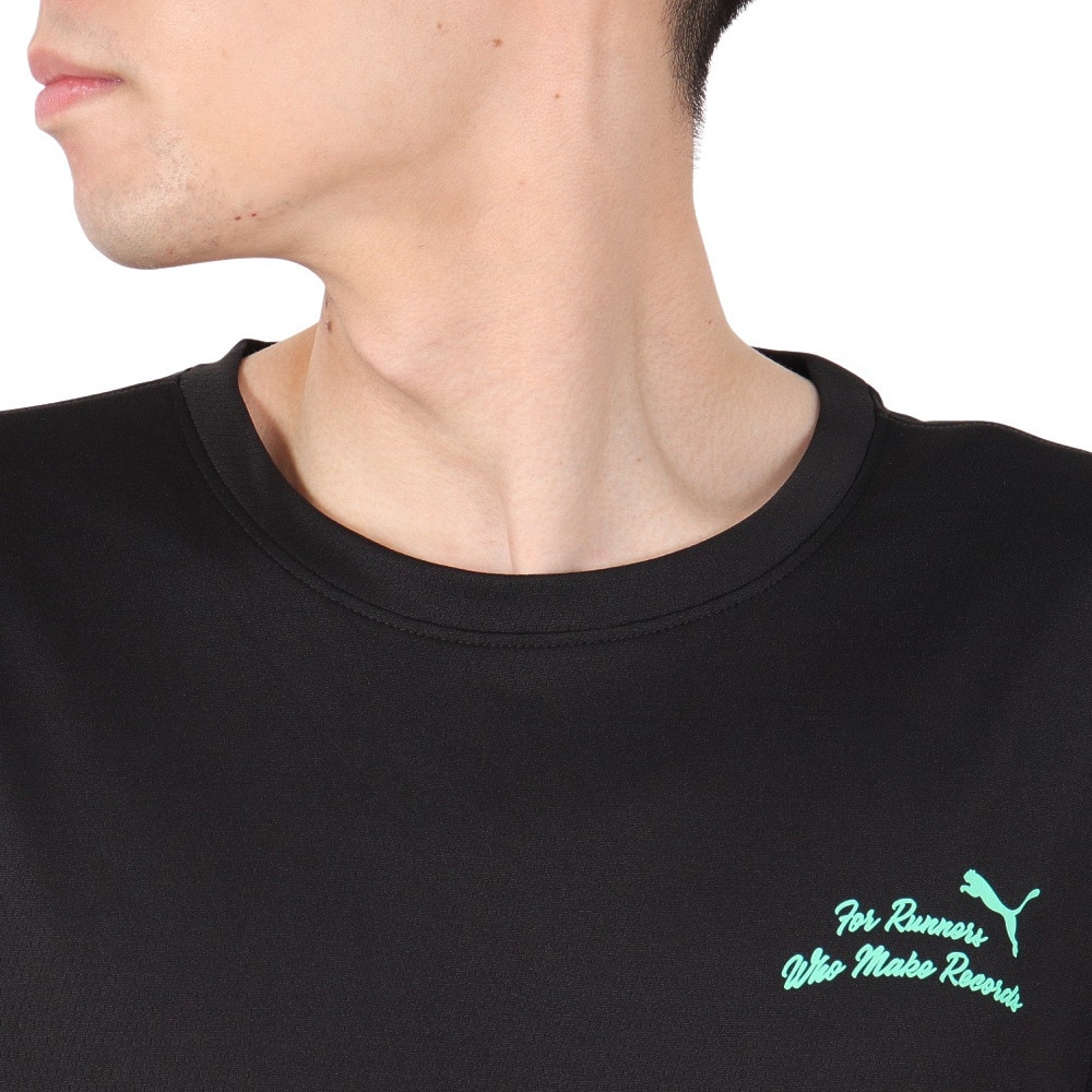 プーマ（PUMA）（メンズ）グラフィック ラン スローガンTシャツ 527226 01 BLK