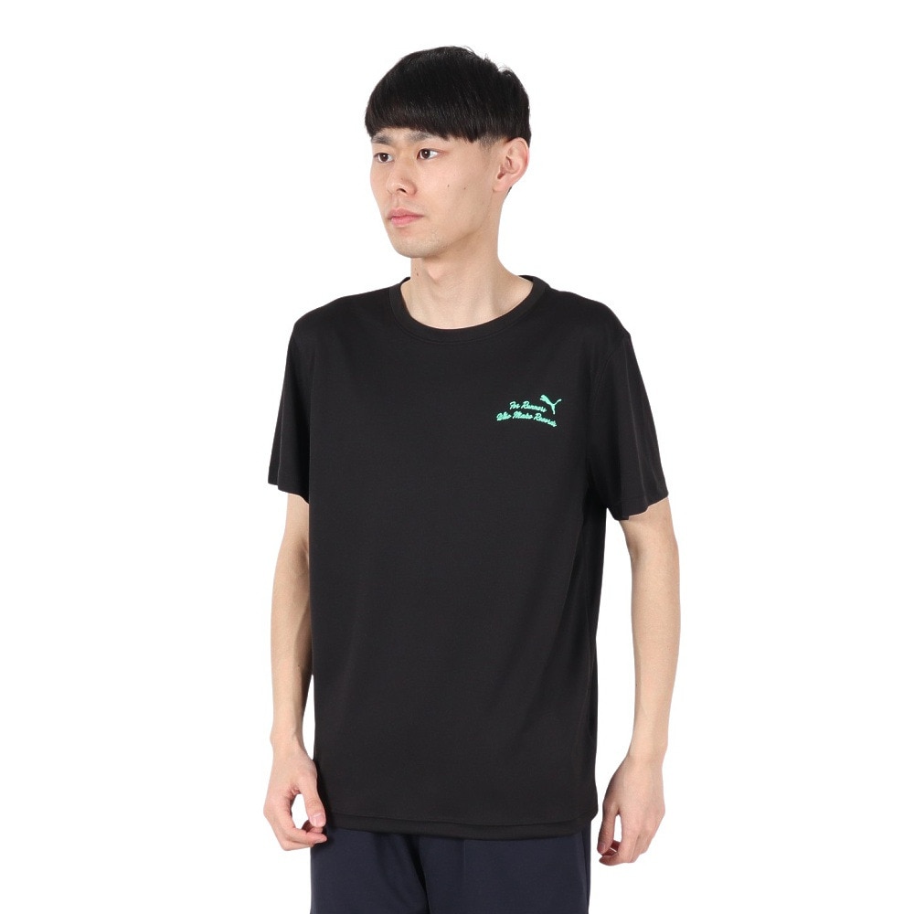 プーマ（PUMA）（メンズ）グラフィック ラン スローガンTシャツ 527226 01 BLK