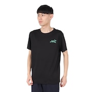 (メンズ)グラフィック ラン スローガンTシャツ 527226 01 BLK
