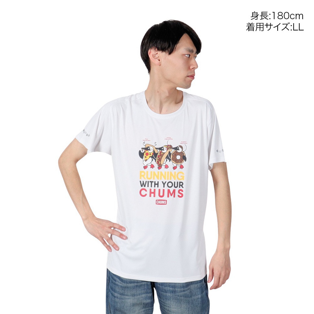 チャムス（CHUMS）（メンズ、レディース）ランニングコスチュームブービー 半袖Tシャツ CH01-2495-W001