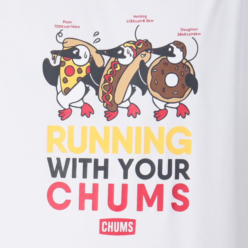 チャムス（CHUMS）（メンズ、レディース）ランニングコスチュームブービー 半袖Tシャツ CH01-2495-W001