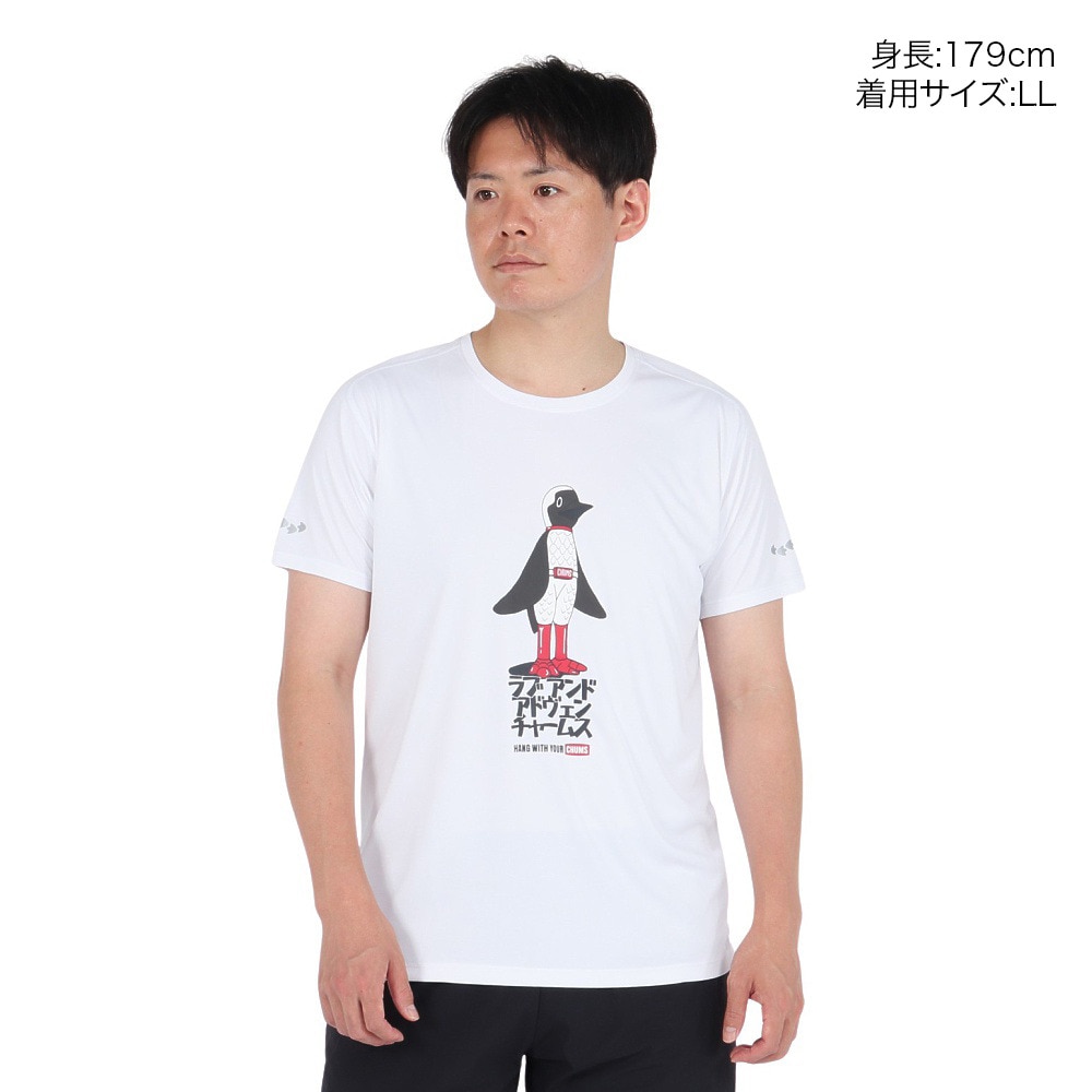 チャムス（CHUMS）（メンズ、レディース）ランニングラブアンドアドヴェンチャームス 半袖Tシャツ CH01-2497-W001