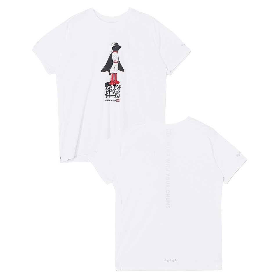 チャムス（CHUMS）（メンズ、レディース）ランニングラブアンドアドヴェンチャームス 半袖Tシャツ CH01-2497-W001