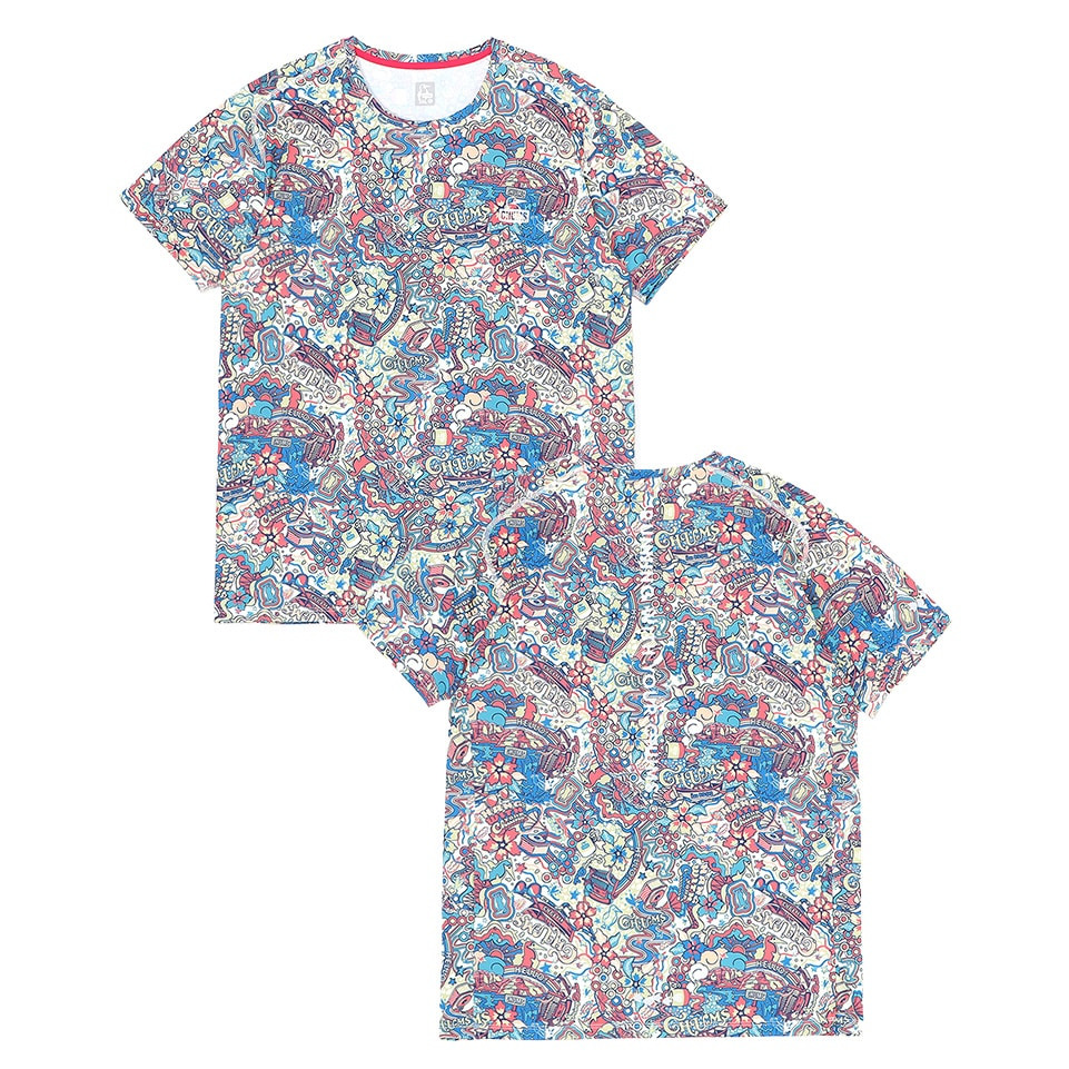 (メンズ、レディース)ランニングオールパターン 半袖Tシャツ CH01-2498-Z350