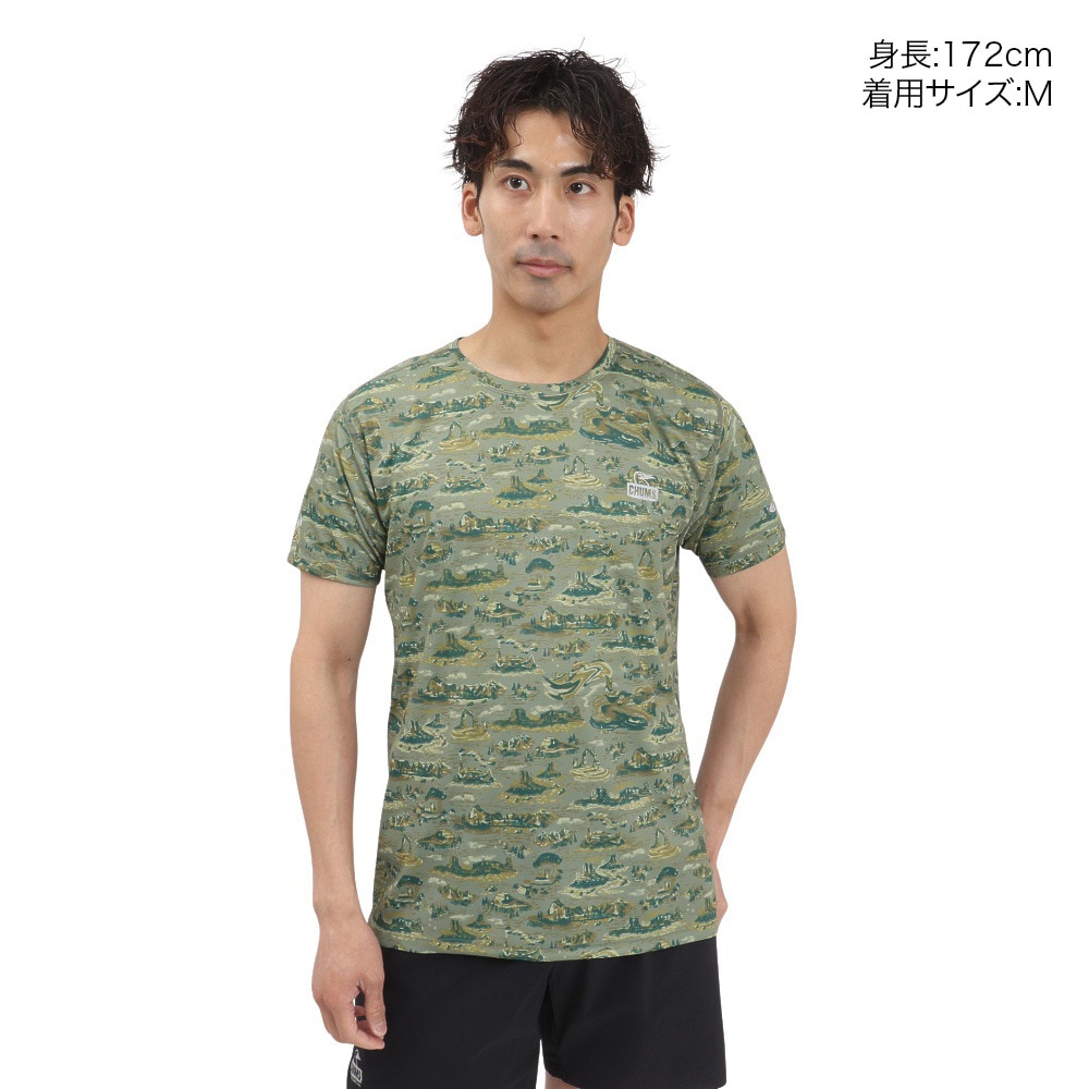 チャムス（CHUMS）（メンズ、レディース）ランニングオールパターン 半袖Tシャツ CH01-2498-Z352