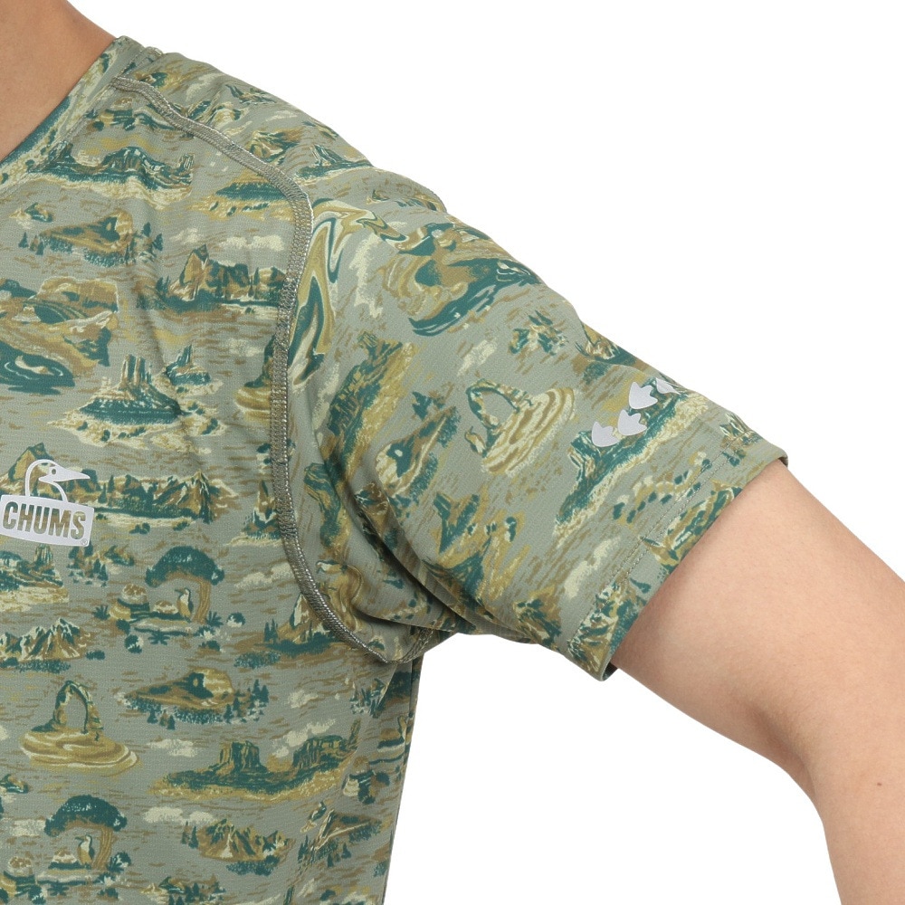 チャムス（CHUMS）（メンズ、レディース）ランニングオールパターン 半袖Tシャツ CH01-2498-Z352