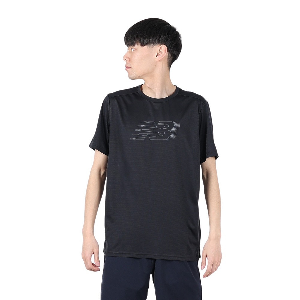 ニューバランス（new balance）（メンズ）スポーツグラフィックTシャツ MT51206BK