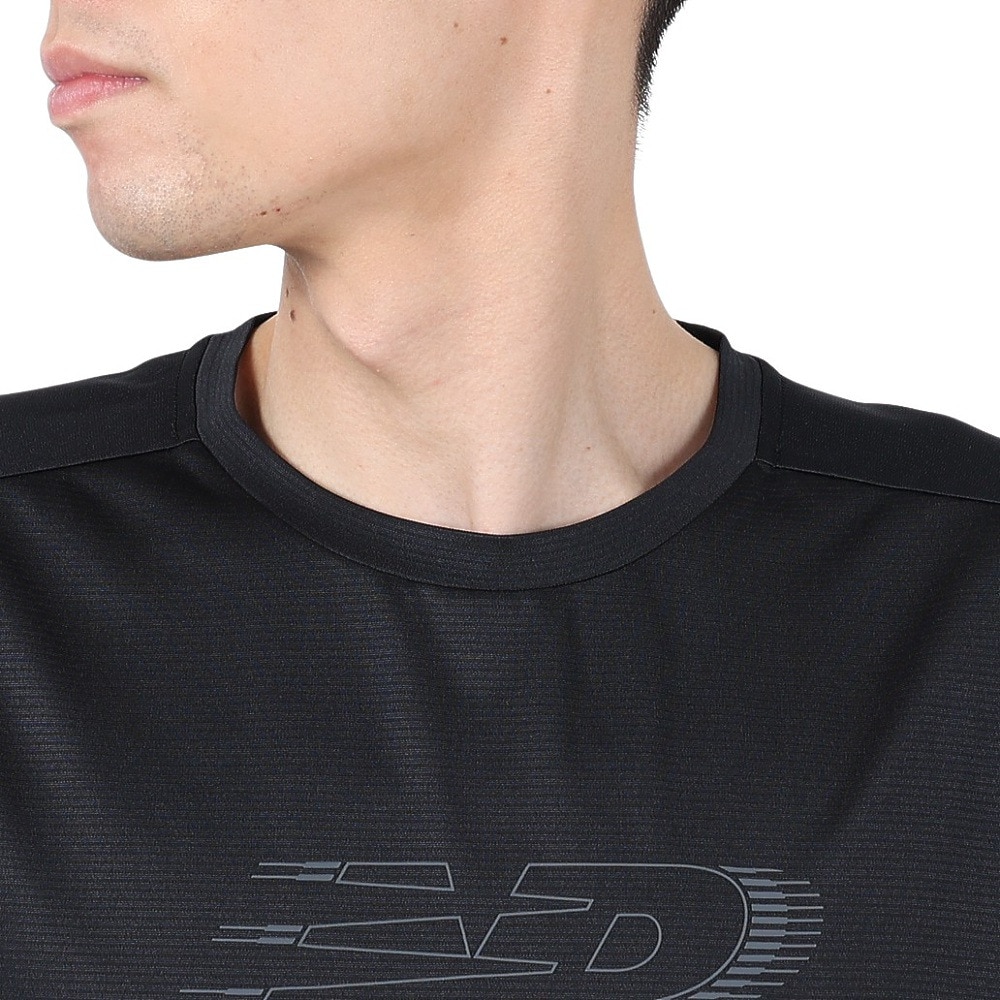ニューバランス（new balance）（メンズ）スポーツグラフィックTシャツ MT51206BK