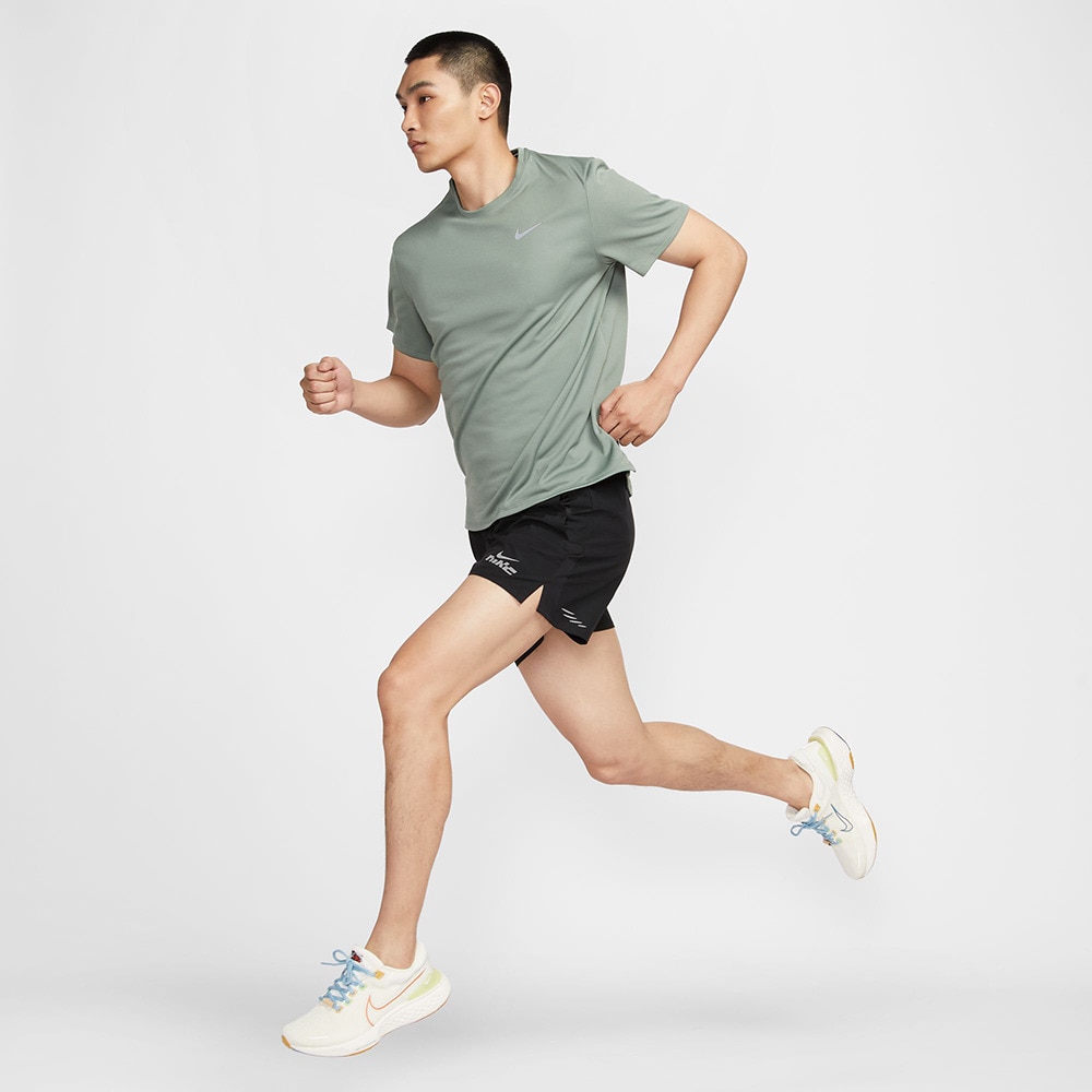 ナイキ（NIKE）（メンズ）ドライフィット UV マイラー ランニングトップ 半袖Tシャツ DV9316-364