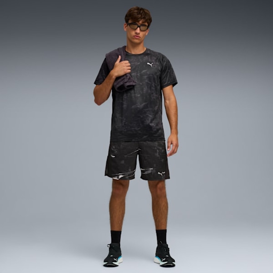 プーマ（PUMA）（メンズ）ランニング ヴェロシティ AOP 半袖 Tシャツ 528256 01 BLK