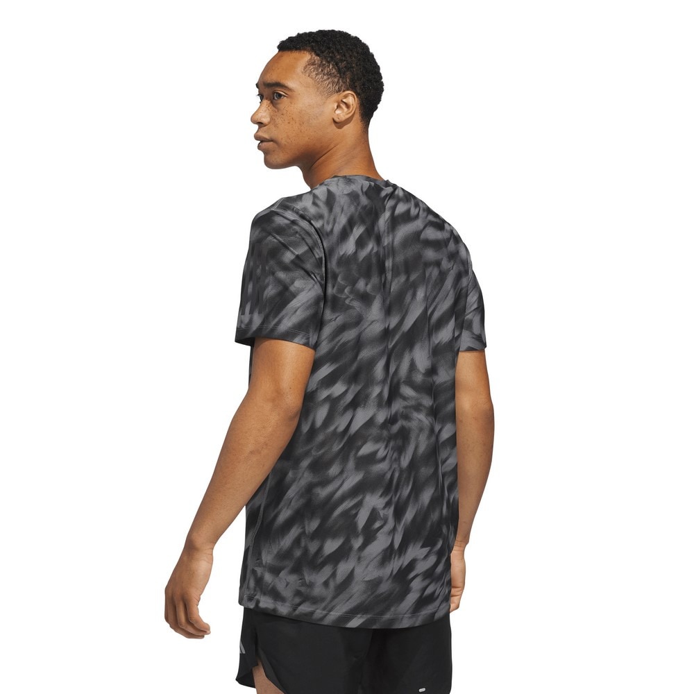 アディダス（adidas）（メンズ）オウン ザ ラン 総柄プリント 半袖Tシャツ TX758-JZ5476
