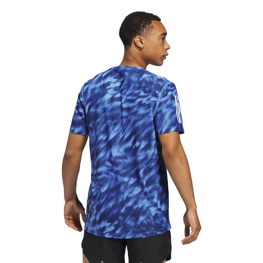 アディダス（adidas）（メンズ）オウン ザ ラン 総柄プリント 半袖Tシャツ TX758-JZ5477